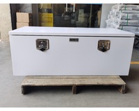 White Steel Toolbox 1200MM With Steel Tray Heavy Duty Tool Box Ute Toolbox