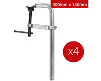 4 Welding F Clamps 300mm x 140mm Heavy Industrial Welding High Quality Forged Steel