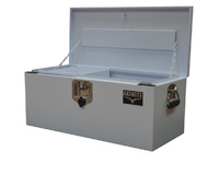 White Steel Toolbox 765MM With Steel Tray Heavy Duty Tool Box Ute Toolbox