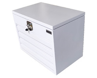 White Steel Toolbox 880mm Truck Box Ute Box Industrial With 4 Drawers With Dividers