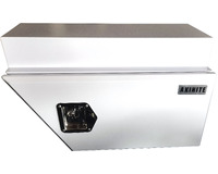 White Steel Underbody Toolbox Side Opening LHS Under Body Under Tray Heavy Duty Ute Tool Box