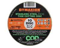 Dymaxion 125mm Stainless Steel INOX Thin Cutting Disc 10 Piece Trade Pack Cannister