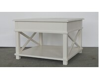Hamptons Style Oak Side - Coffee Table Off White