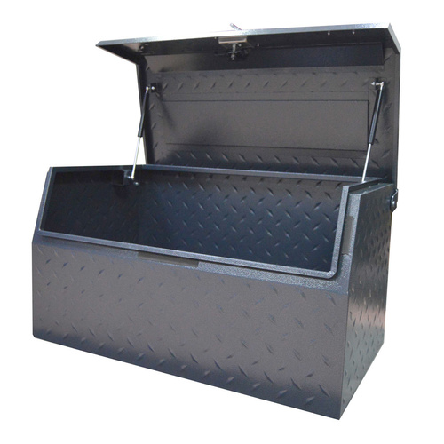 Steel Toolbox Checker Plate 900mm Heavy Duty Ute Tool Box ToolBox With Slant Lid