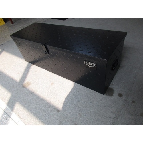 Black Steel 1152mm Toolbox Heavy Duty Diamond Plate Tool Box For Utes & Trailers