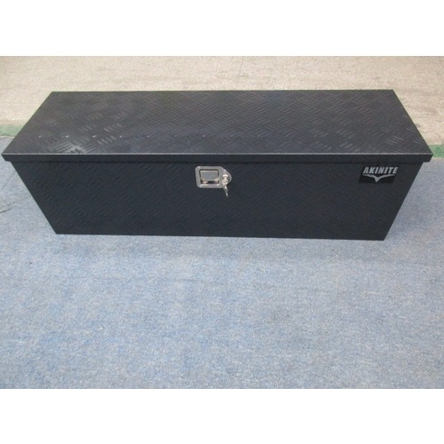 Black Steel Toolbox 1256MM Tradesmans Heavy Duty Tool Box Ute Toolbox