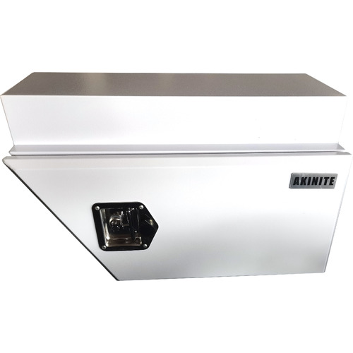 White Steel Underbody Toolbox Side Opening LHS Under Body Under Tray Heavy Duty Ute Tool Box