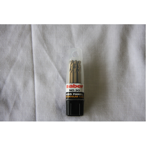 Saber 30 Gauge TiN Coated HSS Double Ended Panel Drill Pack 10