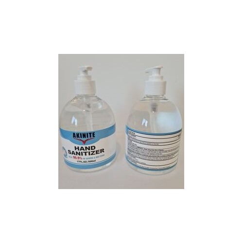 16 x Hand Sanitiser Gel 500ML 75% Alcohol Based Antibacterial Sanitizer Gel