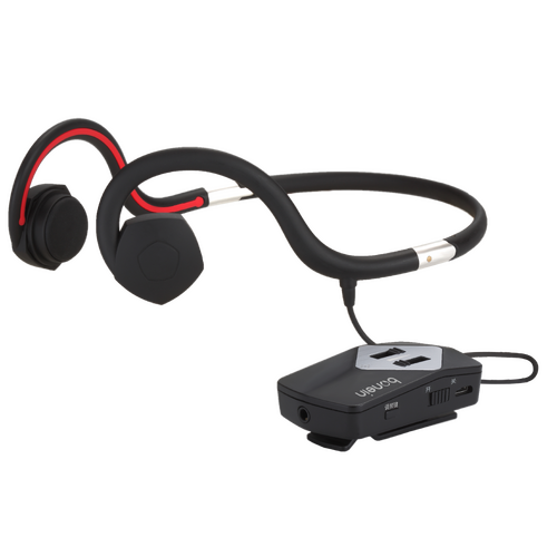 Bonein Bone Conduction Headphones Bn803 with 7 Adjustable Bands Control Box 380Mah Battery Hearing Aid Headphone For The Hard of Hearing